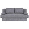SCHLAFSOFA  mit Liegefunktion, Rücken echt Webstoff Grau  - Chromfarben/Schwarz, Design, Kunststoff/Textil (193/85/86cm) - P & B