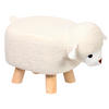 KINDERHOCKER Weiß  - Weiß/Kieferfarben, Basics, Holz/Textil (47/25/25cm) - Kesper