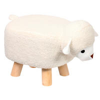 KINDERHOCKER Weiß  - Weiß/Kieferfarben, Basics, Holz/Textil (47/25/25cm) - Kesper