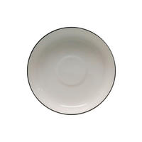 ESPRESSO-UNTERTASSE Oslo 11 cm  - Schwarz/Weiß, Design, Keramik (11cm) - Novel