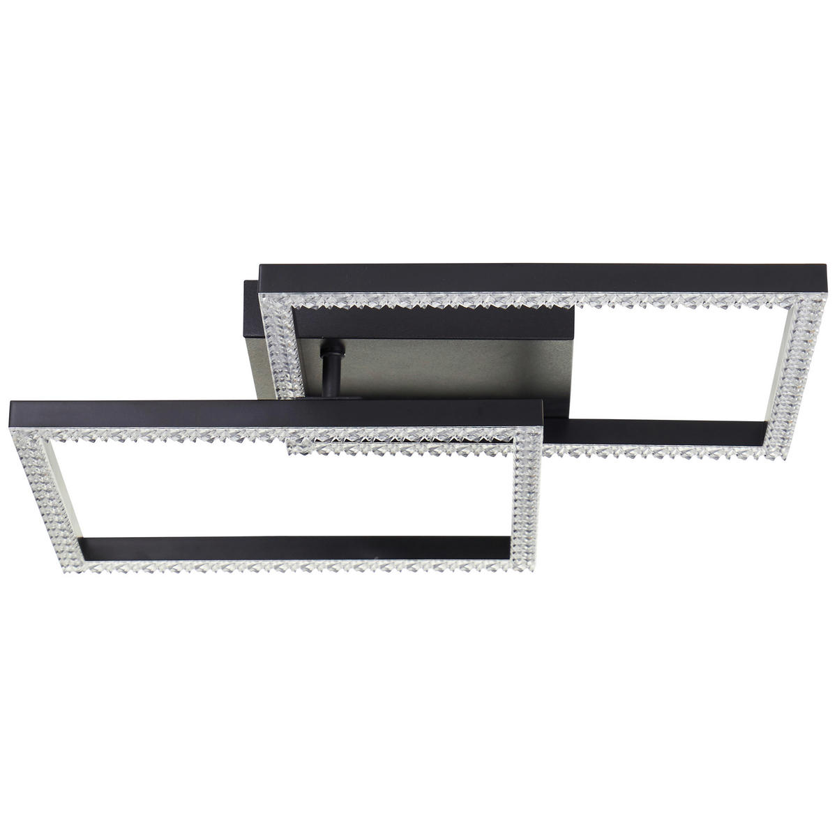 LED-DECKENLEUCHTE    41/41/7,7 cm  - Schwarz, Design, Kunststoff/Metall (41/41/7,7cm) - Brilliant
