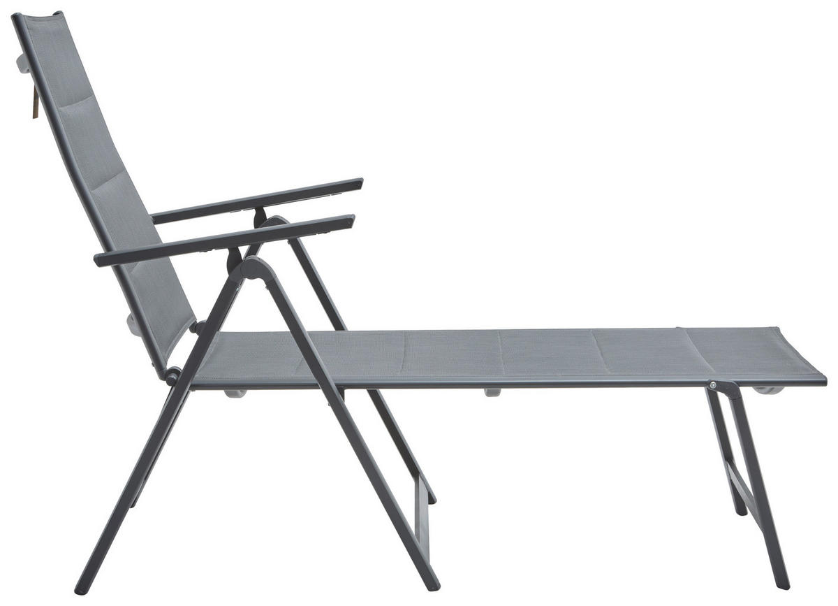 LEŽALJKA VRTNA  antracit, tamno siva  metal, tekstil      - tamno siva/antracit, Moderno, metal/tekstil (70/105/140cm) - Ambia Garden