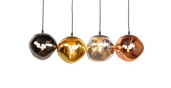 HÄNGELEUCHTE Orange 70/20/150 cm   - Chromfarben/Goldfarben, Design, Glas/Metall (70/20/150cm) - Dieter Knoll