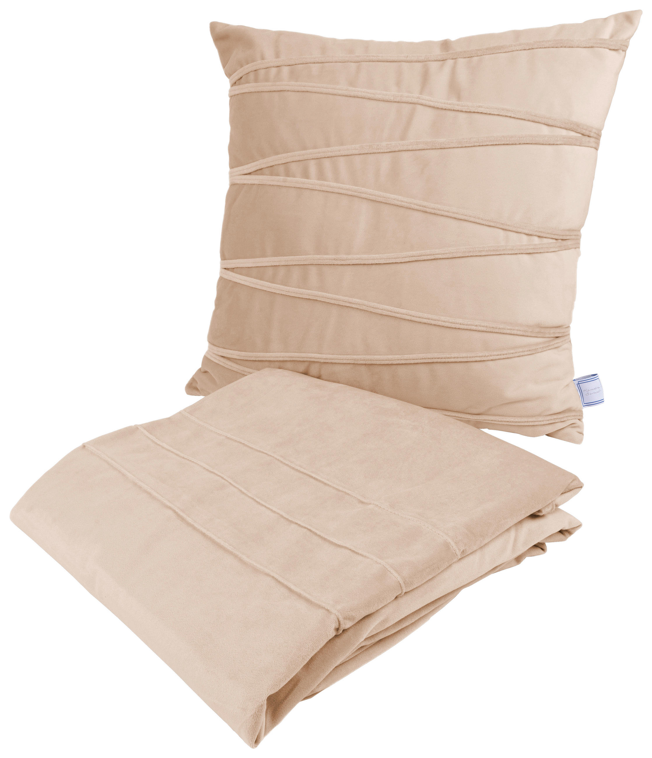 KUSCHELSET  - Champagner, KONVENTIONELL, Textil (130/170/17cm)