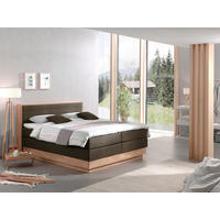 BOXSPRINGBETT 180/200 cm  in Braun, Eichefarben  - Eichefarben/Schwarz, MODERN, Holz/Kunststoff (180/200cm) - MID.YOU