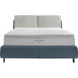 BOXSPRINGBETT 180/200 cm  in Blau, Hellgrau  - Blau/Hellgrau, Design, Textil/Metall (180/200cm) - Johann Jakob