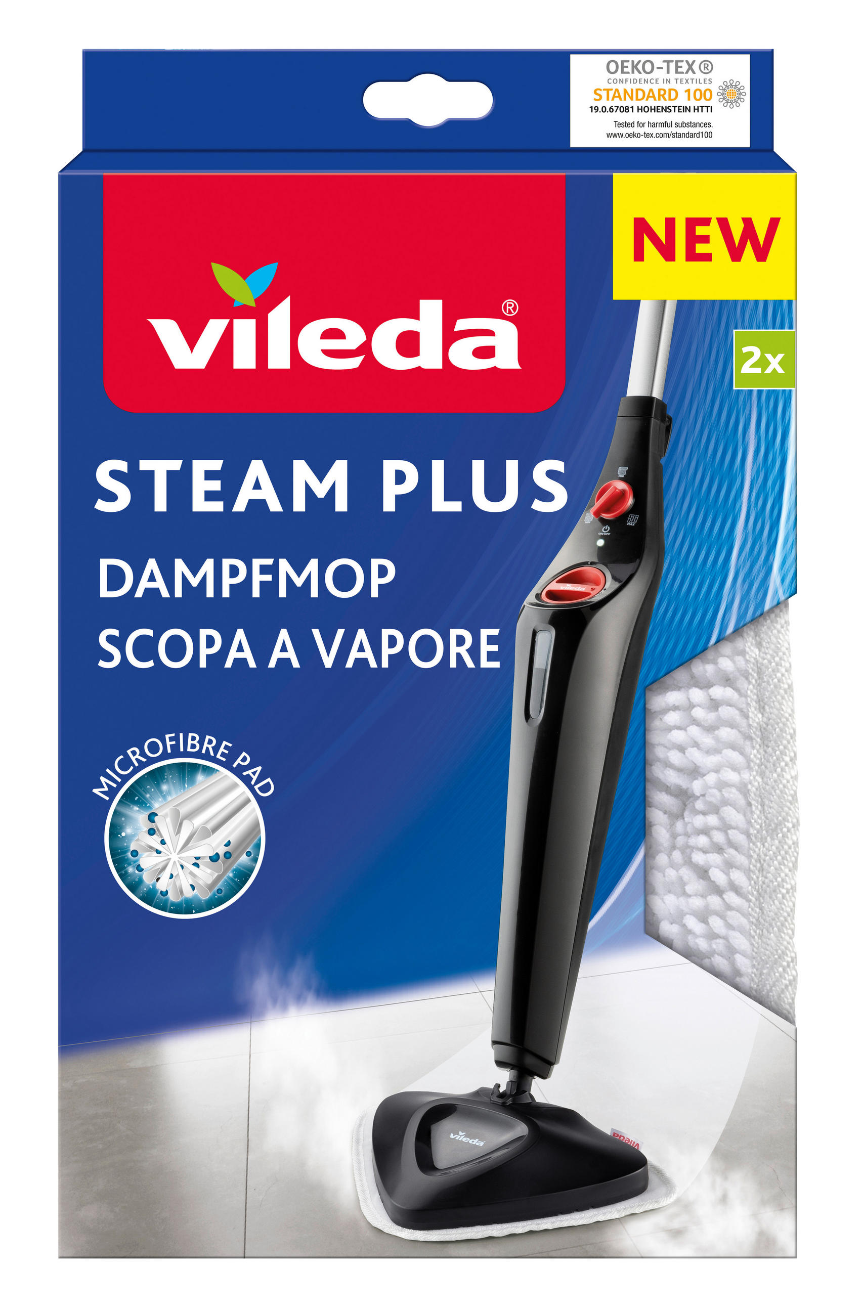 Gőztisztító pótfej - Basics (27,5/17/2.5cm) - Vileda