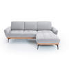 ECKSOFA in Flachgewebe Creme  - Creme/Schwarz, Design, Holz/Textil (245/171-185cm) - Stylife