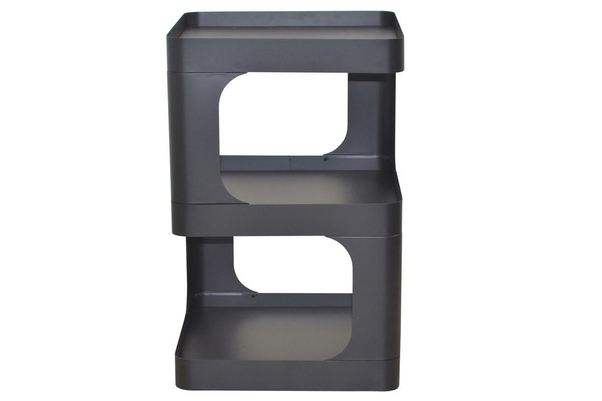 BEISTELLTISCH 35/35/55 cm Schwarz  - Schwarz, Design, Metall (35/35/55cm) - MID.YOU