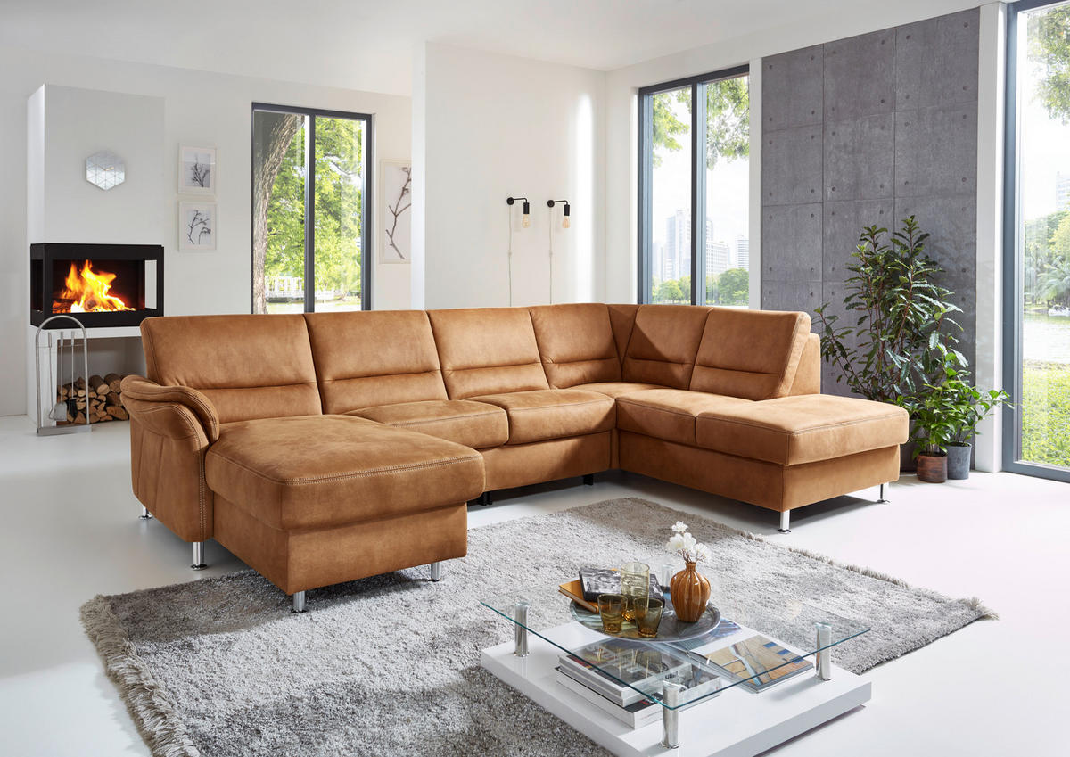 SOFFA - aluminiumfärg/rostfärgad, Klassisk, metall/textil (173/321/203cm) - Beldomo System