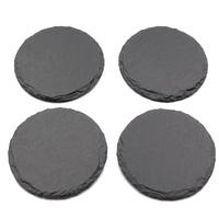 UNTERSETZERSET  10 cm - Schwarz, Basics, Stein (10cm) - Ambia Home