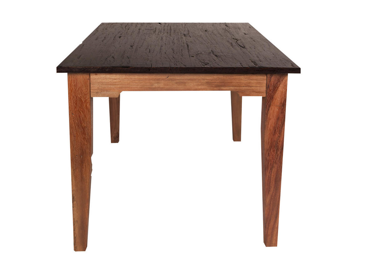 ESSTISCH 160/90/77 cm Echtholz  Holz rechteckig Naturfarben, Dunkelbraun  - Dunkelbraun/Naturfarben, MODERN, Holz (160/90/77cm) - MID.YOU