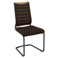 SCHWINGSTUHL  in Flachgewebe, Netz  - Eichefarben/Dunkelbraun, Design, Holz/Textil (47/99/59cm) - Venjakob