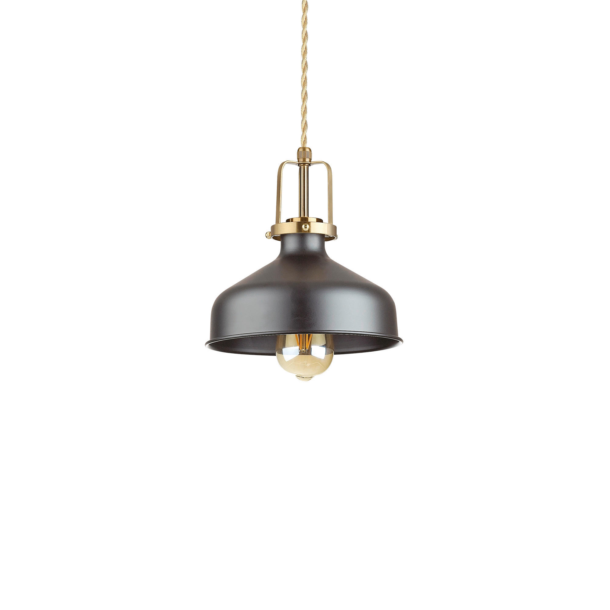 HÄNGELEUCHTE Nero 33/52-21,5 cm   - Schwarz, KONVENTIONELL, Metall (33/52-21,5cm) - Ideal Lux