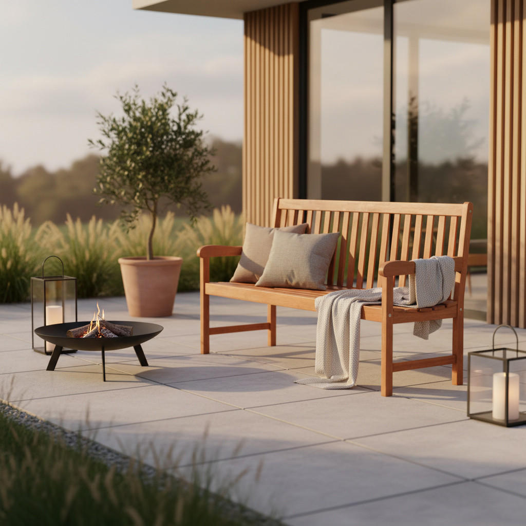 GARTENBANK 157/89/58 cm  in Naturfarben  - Naturfarben, Basics, Holz (157/89/58cm) - Gardenson