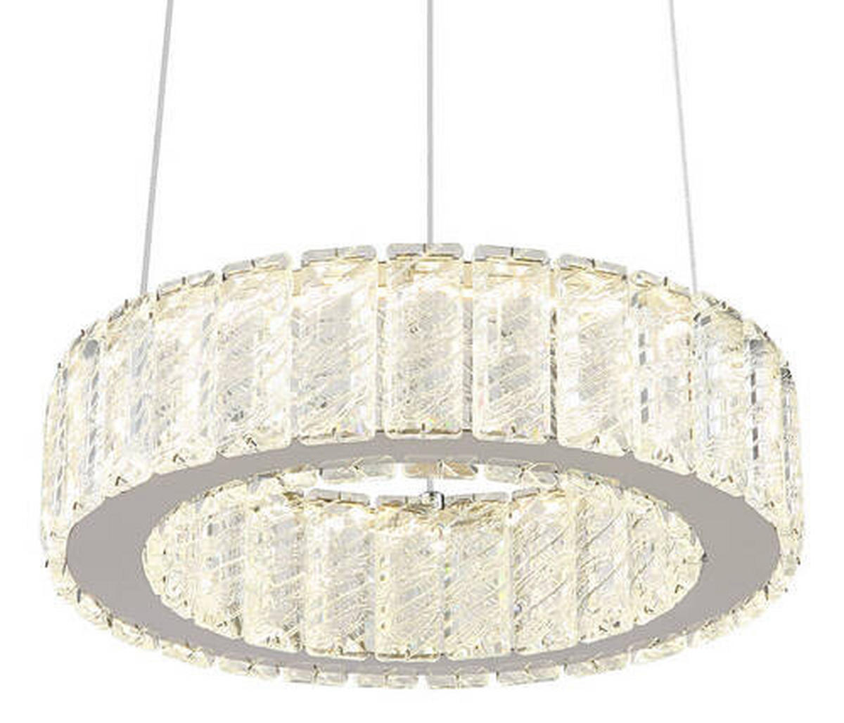 LED-HÄNGELEUCHTE 30/120 cm  - Klar/Chromfarben, KONVENTIONELL, Glas/Kunststoff (30/120cm) - Globo