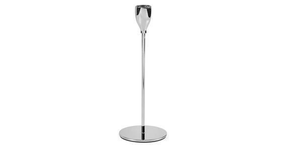 STABKERZENHALTER - Silberfarben, Basics, Metall (8/22,5cm) - Ambia Home