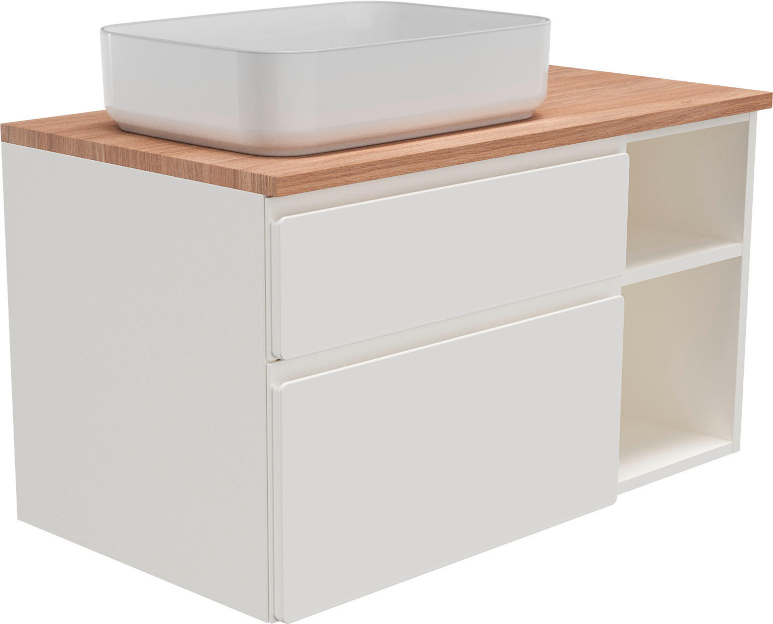 ORMARIĆ ISPOD UMIVAONIKA  bela  bela  - boja hrasta/bela, Moderno, pločasti materijal (90/51/47cm) - Welnova