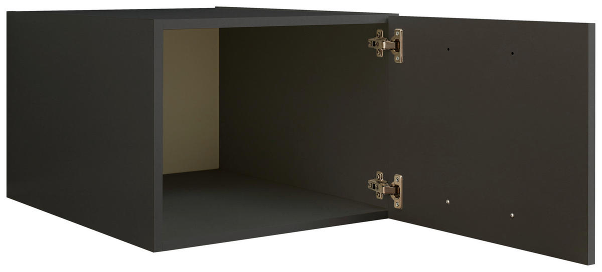 AUFSATZSCHRANK 50/38/67,50 cm   - Anthrazit/Silberfarben, Design, Holzwerkstoff/Metall (50/38/67,50cm)