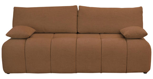 BOXSPRINGSOFA in Chenille Rostfarben  - Rostfarben/Schwarz, MODERN, Kunststoff/Textil (210/72/105cm) - Cantus
