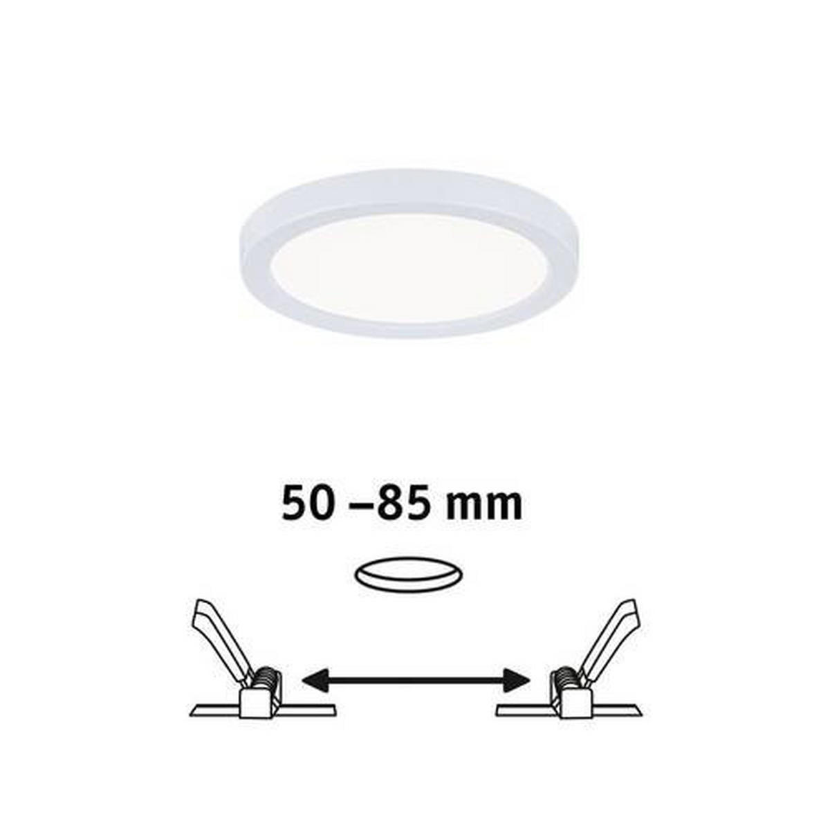 LED-PANEEL  - Weiß, Design, Kunststoff (11,8cm) - Paulmann