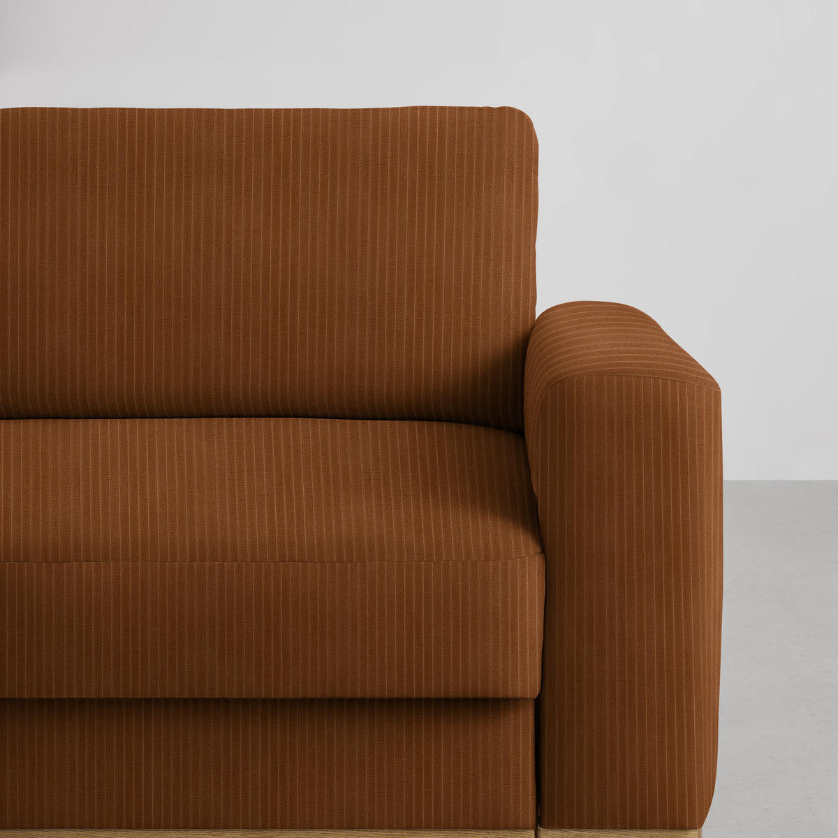 ECKSOFA Chenille, Cord Rostfarben  - Rostfarben/Schwarz, Konventionell, Holz/Textil (167/87/234cm) - MID.YOU