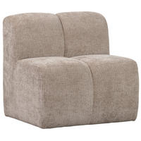 SITZBANKELEMENT 84/83/73 cm Webstoff Sandfarben Kunststoff  - Sandfarben, MODERN, Kunststoff/Textil (84/83/73cm) - Livetastic