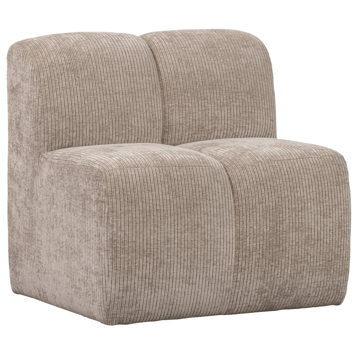 SITZBANKELEMENT 84/83/73 cm Webstoff Sandfarben Kunststoff  - Sandfarben, MODERN, Kunststoff/Textil (84/83/73cm) - Livetastic