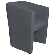 SESSEL in Textil Dunkelgrau - Dunkelgrau/Schwarz, Design, Kunststoff/Textil (58/72/52cm) - Hom`in