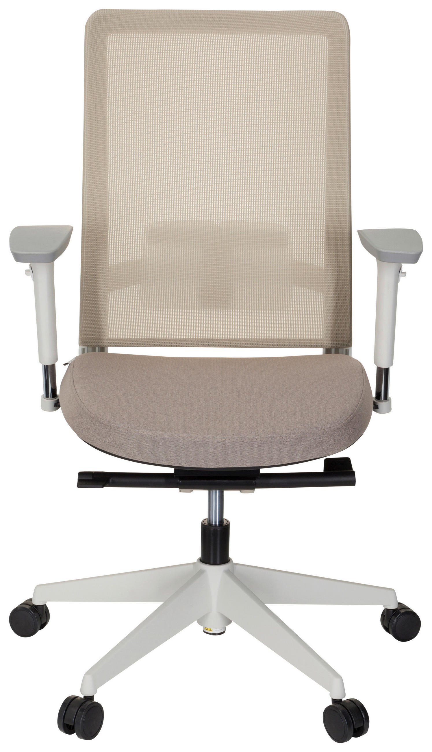 DREHSTUHL Netzbespannung, Flachgewebe Weiß, Beige  - Beige/Weiß, MODERN, Kunststoff/Textil (69/115/60cm) - MID.YOU