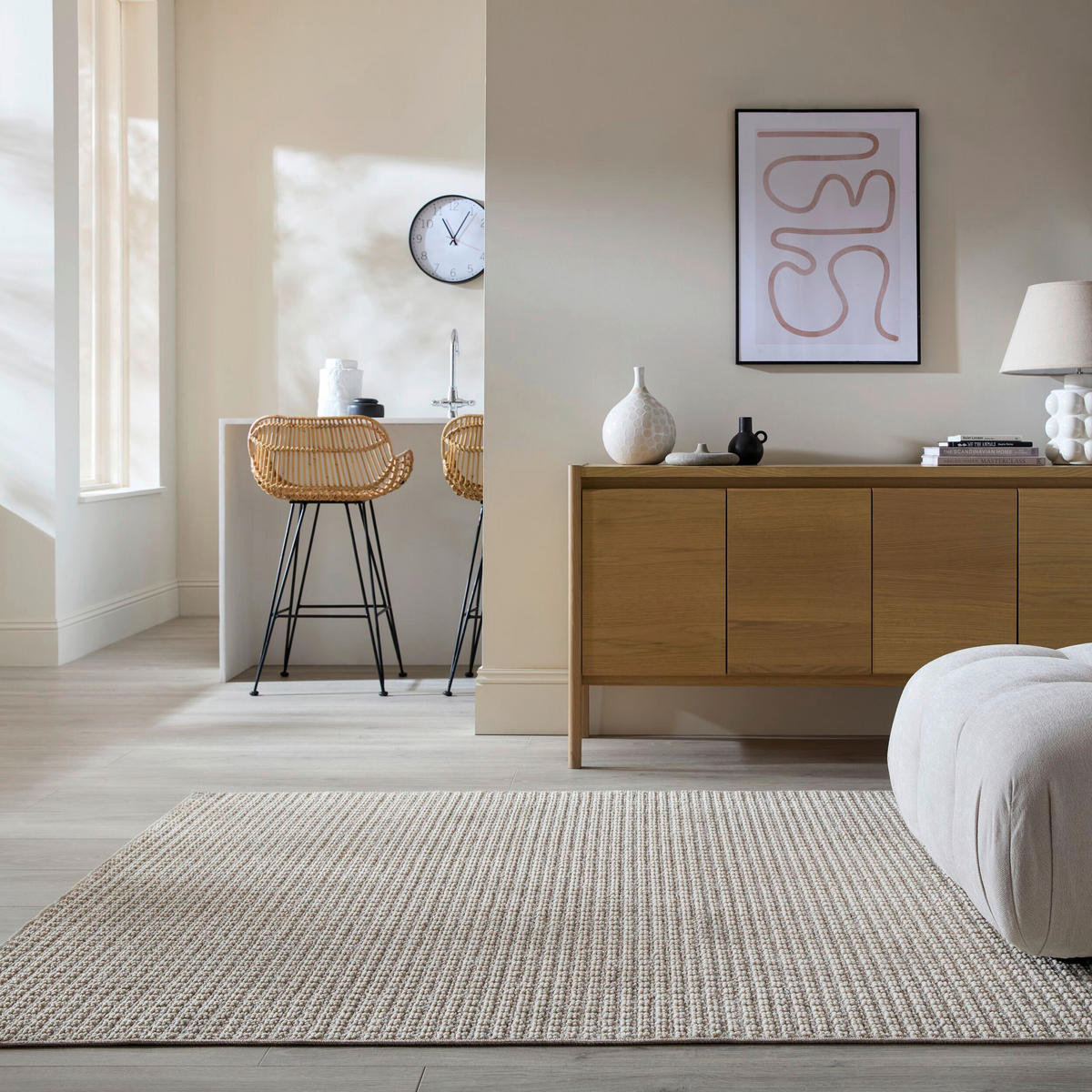 WEBTEPPICH 140/194 cm Grau rechteckig  - Grau, Basics, Kunststoff/Textil (140/194cm)