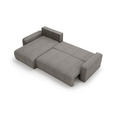 ECKSOFA in Cord Dunkelgrau  - Dunkelgrau/Schwarz, MODERN, Kunststoff/Textil (150/245cm) - Carryhome