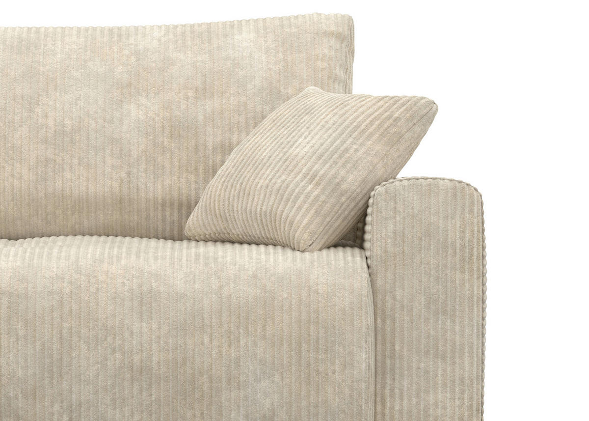 ECKSOFA - Schwarz/Naturfarben, KONVENTIONELL, Kunststoff/Textil (192/270cm) - Carryhome