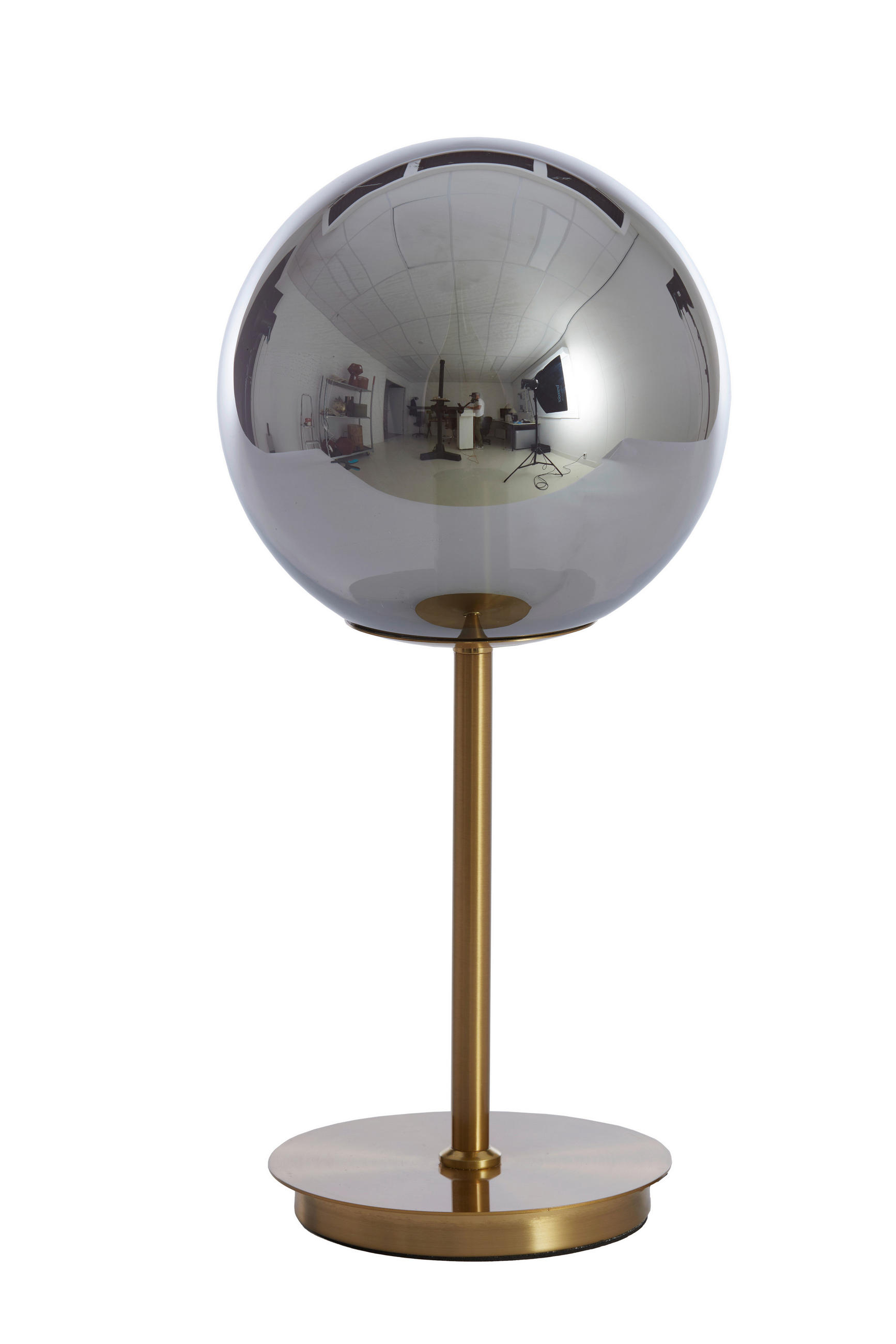 TISCHLEUCHTE Medina 20/43/20 cm   - Goldfarben/Grau, LIFESTYLE, Glas (20/43/20cm) - Light & Living