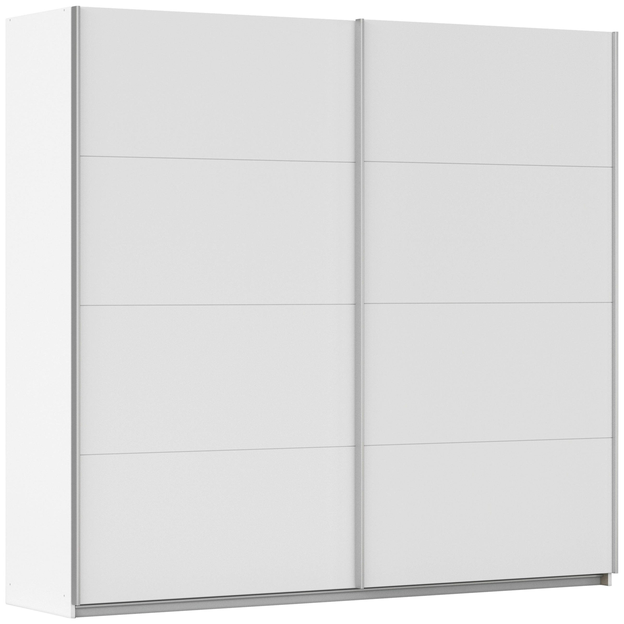 SCHWEBETÜRENSCHRANK 226/210/62 cm 2 Tür(en)-türig Weiß  - Alufarben/Weiß, KONVENTIONELL, Holzwerkstoff/Kunststoff (226/210/62cm) - home24