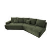 BIGSOFA in Bouclé Dunkelgrün  - Dunkelgrün/Schwarz, Modern, Kunststoff/Textil (323/91/155cm) - Livetastic