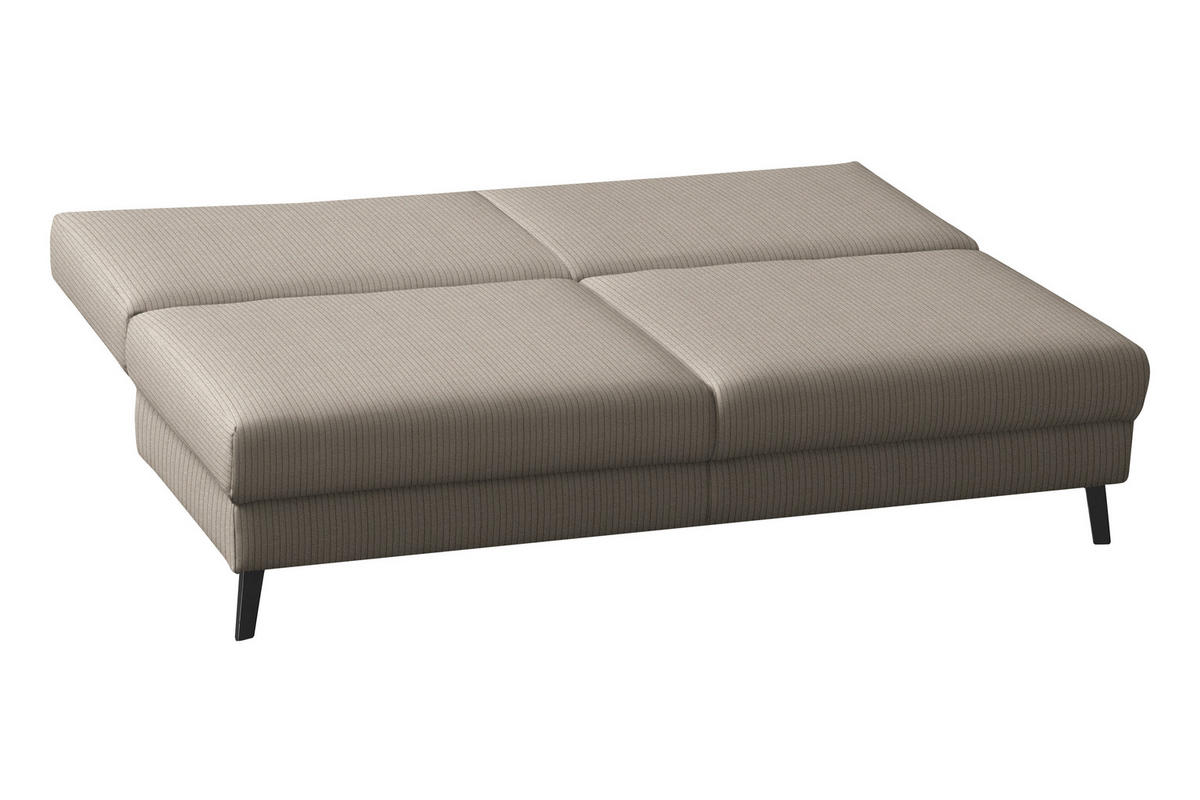 SCHLAFSOFA  in Cord Hellbraun  - Hellbraun/Schwarz, MODERN, Textil/Metall (194/91/90cm) - Novel