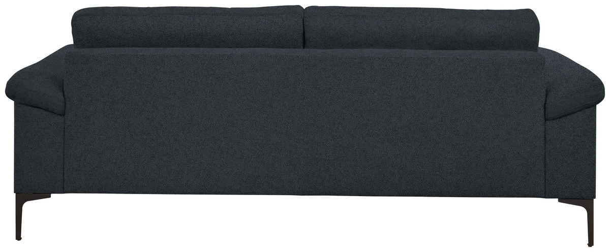 3-SITZER-SOFA in Flachgewebe Anthrazit  - Anthrazit/Schwarz, Design, Textil/Metall (226/89/97cm) - Pure Home Lifestyle