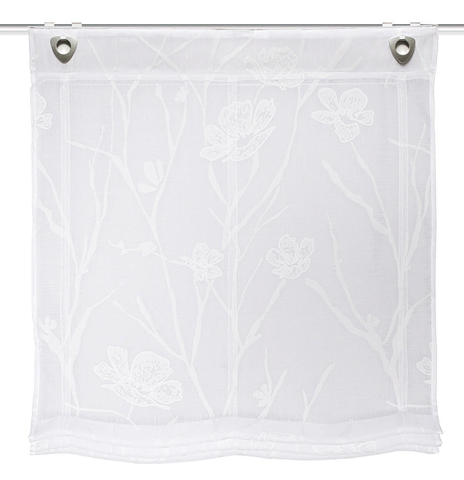 RAFFROLLO  halbtransparent   45/130 cm   - Weiß, Natur, Textil (45/130cm)