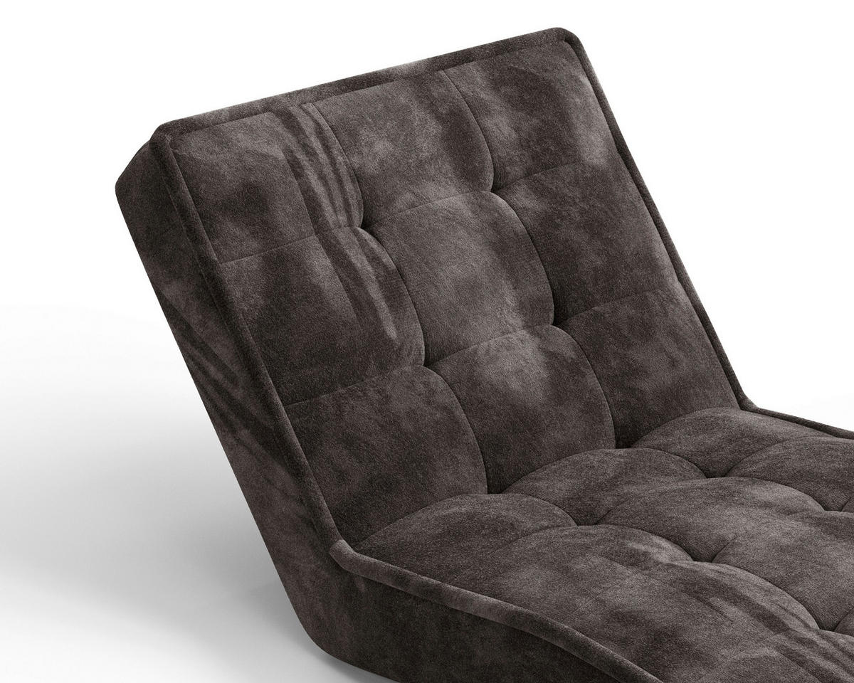 RELAXLIEGE Chenille Dunkelbraun  - Dunkelbraun/Schwarz, MODERN, Kunststoff/Textil (73/79/170cm) - Milino