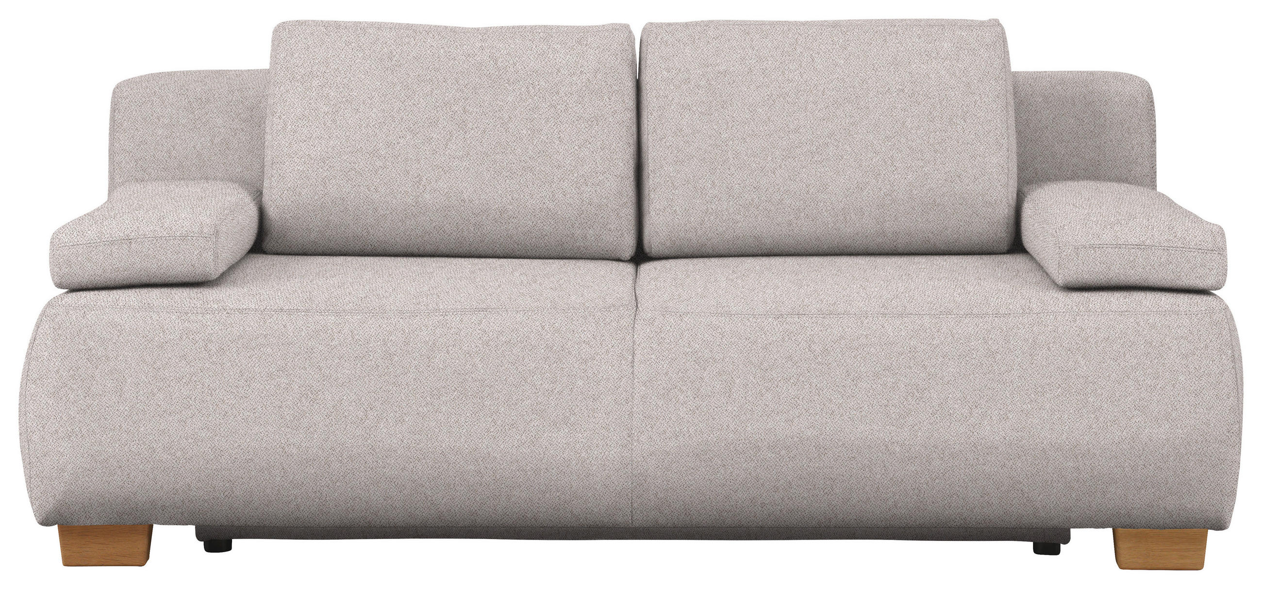 BOXSPRINGSOFA in Webstoff Naturfarben  - Naturfarben, MODERN, Holz/Textil (205/93/108cm) - Venda