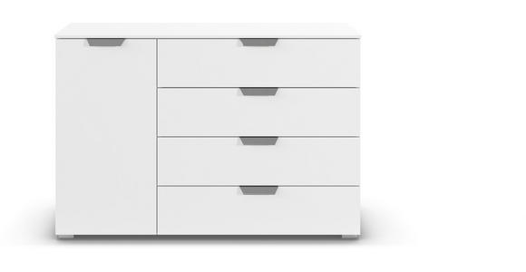 KOMMODE  in 120/81/42 cm  - Chromfarben/Weiß, Design, Holzwerkstoff/Metall (120/81/42cm) - Carryhome