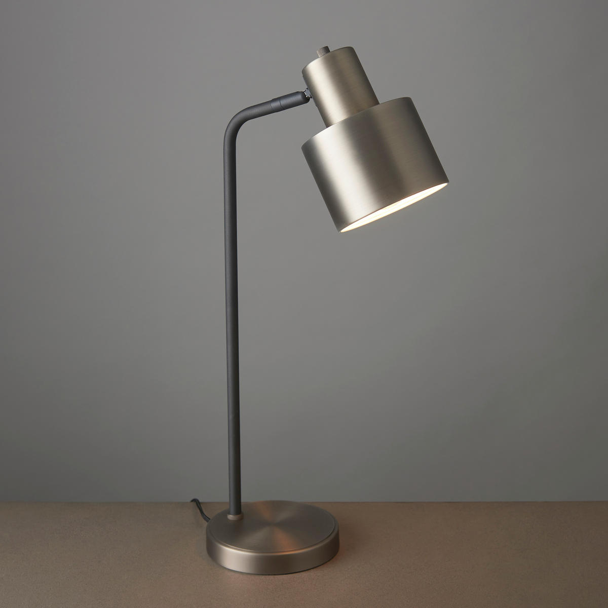 TISCHLEUCHTE 16/26,5/58,5 cm   - Silberfarben/Schwarz, KONVENTIONELL, Metall (16/26,5/58,5cm) - ENDON