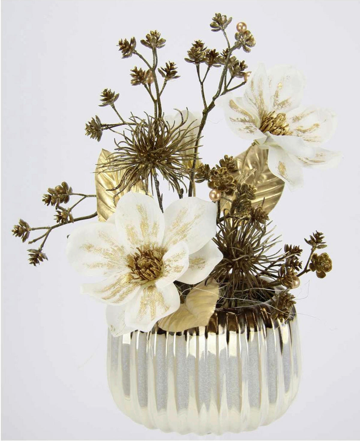 KUNSTBLUME  - Creme, Natur, Keramik (26/32cm) - X-Mas