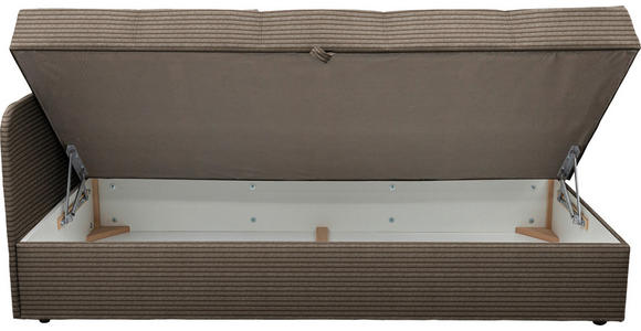 LIEGE  in Cord Graubraun  - Graubraun/Schwarz, Basics, Kunststoff/Textil (95/90/205cm) - Xora