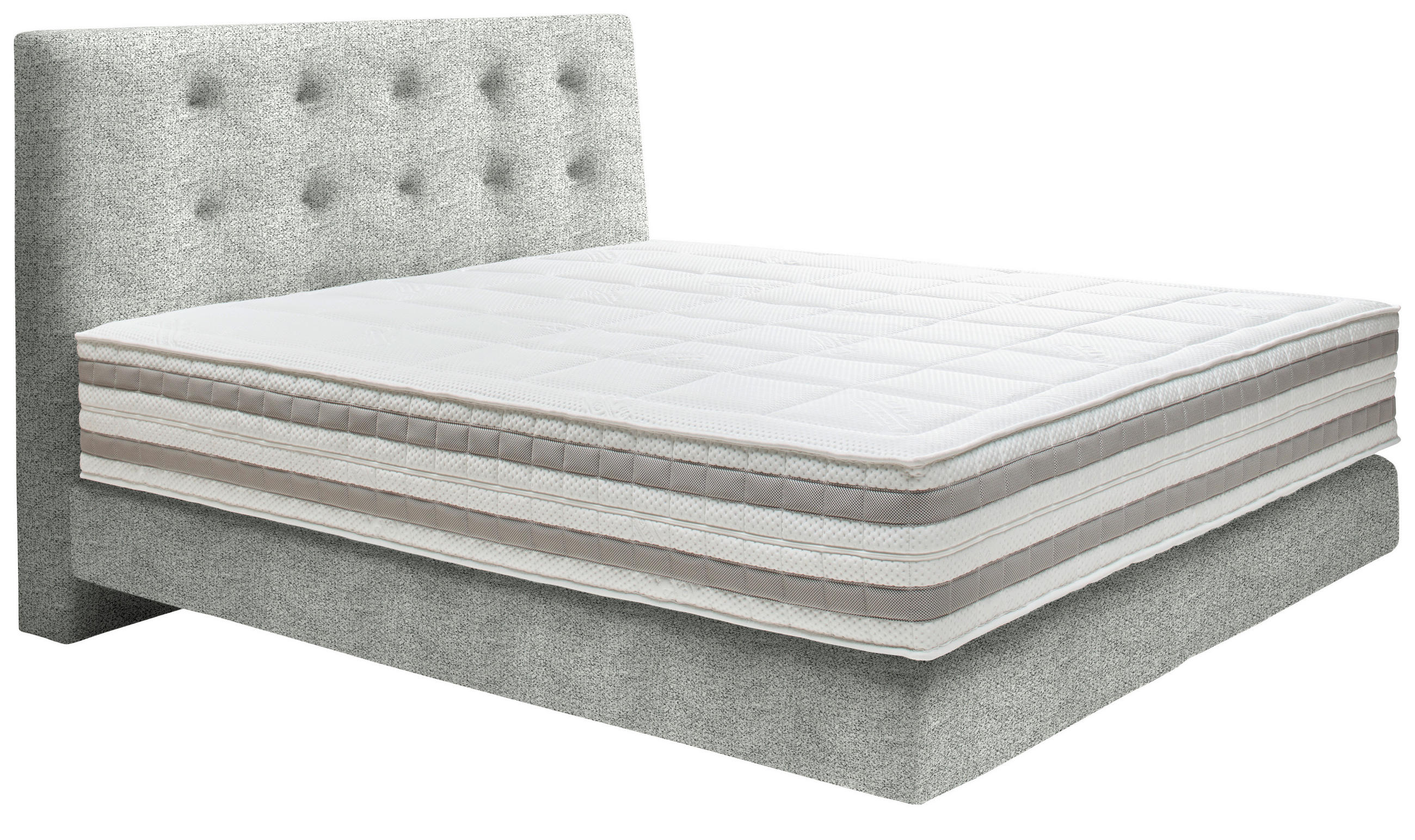 BOXSPRINGBETT 160/200 cm  in Naturfarben  - Naturfarben, KONVENTIONELL, Holz/Textil (160/200cm) - Dieter Knoll