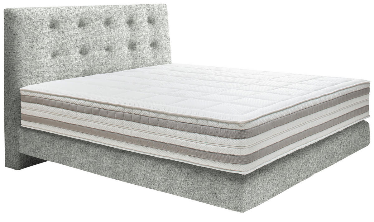BOXSPRINGBETT 160/200 cm  in Naturfarben  - Naturfarben, Konventionell, Holz/Textil (160/200cm) - Dieter Knoll