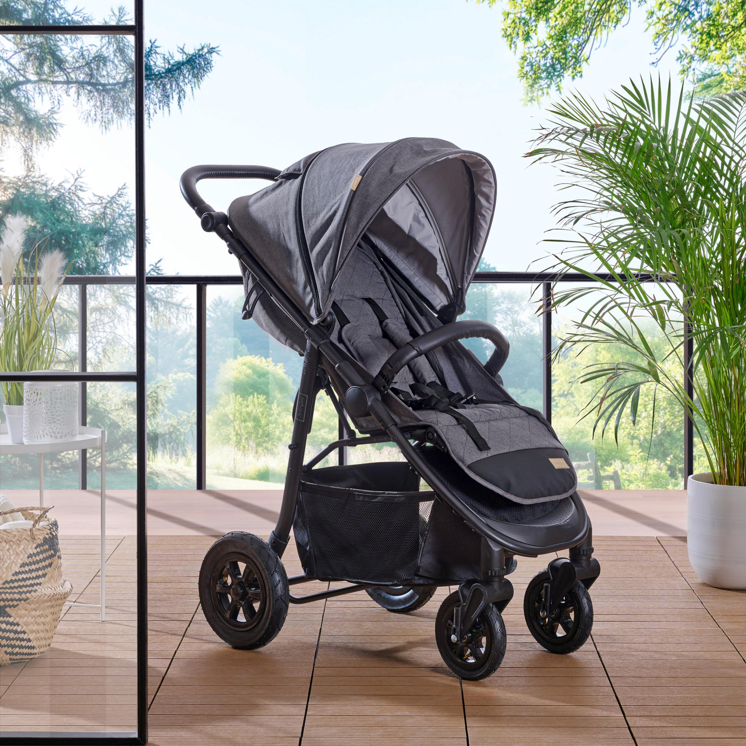 BUGGY SPIRIT XL Air  - Schwarz/Grau, Basics, Kunststoff/Textil (74/55/105cm) - Jimmylee