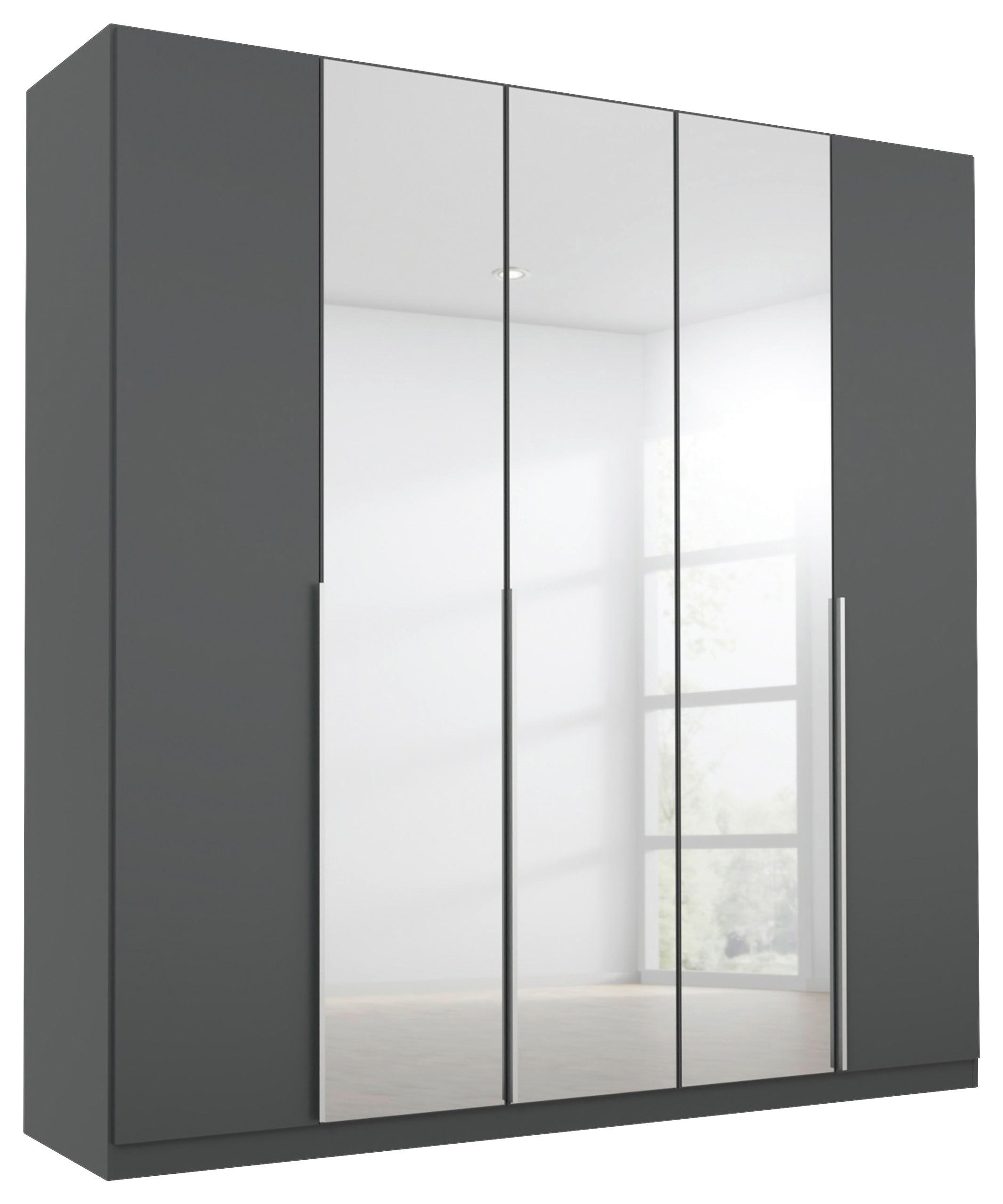 DREHTÜRENSCHRANK 226/229/54 cm 5-türig Grau  - Alufarben/Grau, MODERN, Holzwerkstoff (226/229/54cm) - Rauch Möbel