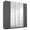 DREHTÜRENSCHRANK in Grau, Silberfarben  - Silberfarben/Alufarben, Modern, Holzwerkstoff (226/229/54cm) - Rauch Möbel